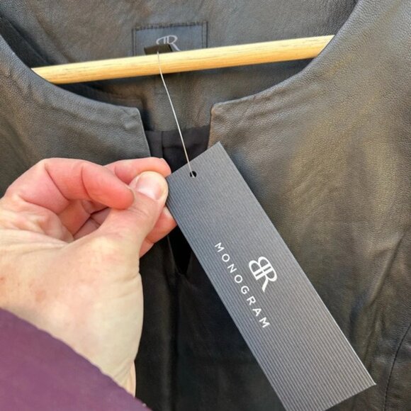 Banana Republic Monogram Leather Peplum too, BNWT, size 4 - Picture 4 of 6